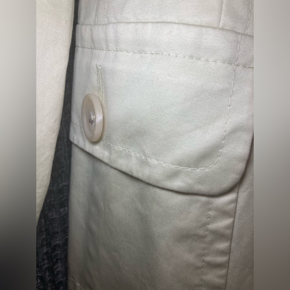 Banana Republic yellow pea coat. - Picture 4 of 11